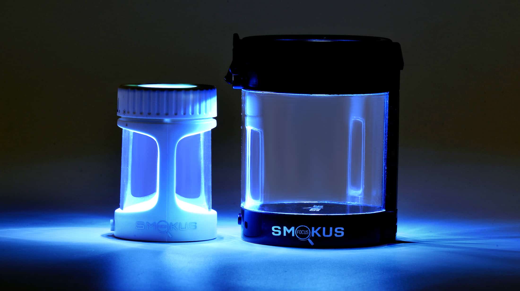 Innovative Display Jars 1 LED Light Jars With Magnification Smokus