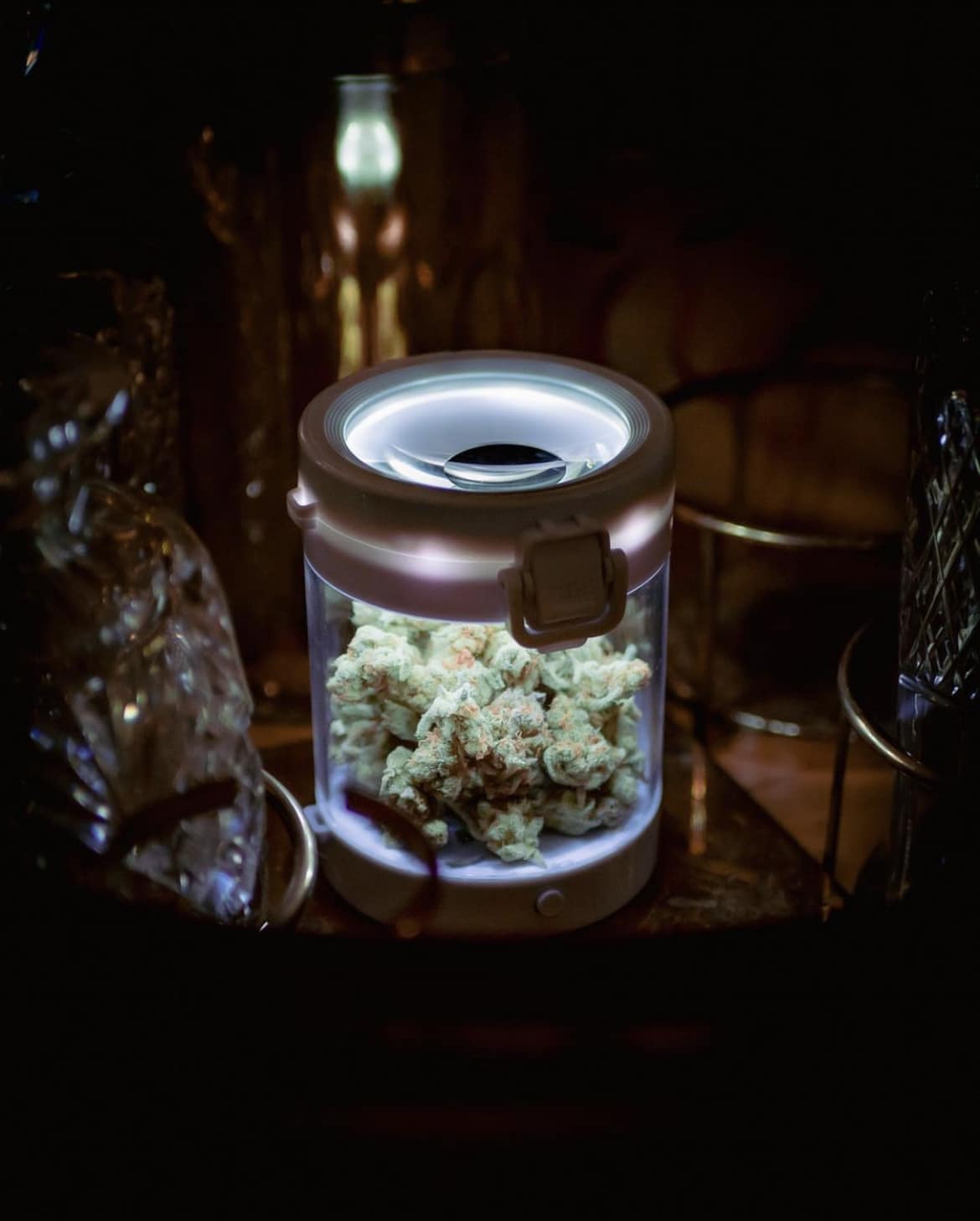 Eclipse Jar by Smokus Focus - Stash Jar with LED Magnification